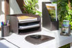 Picture of OSCO BROWN LEATHER MAGAZINE RACK
